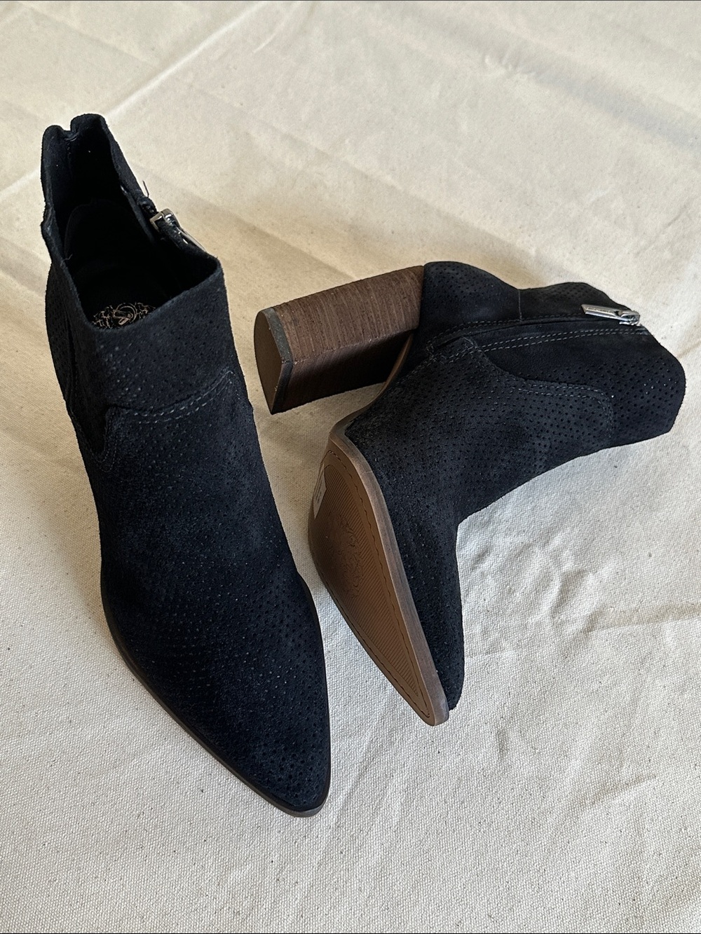 Vince Camuto Cava Ankle Boots- Black Suede